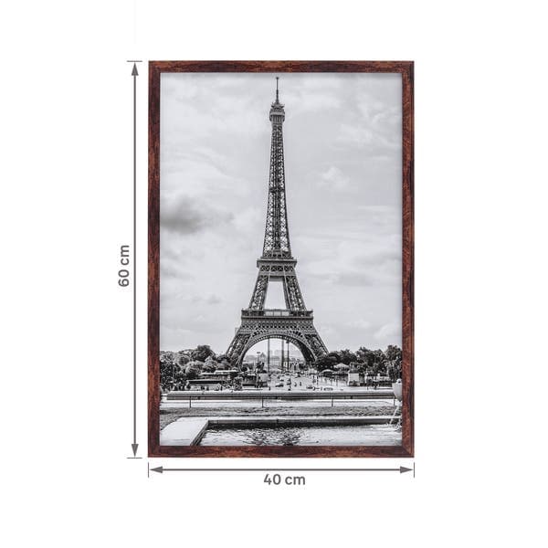 Quadro Eiffel Marrom com Vidro 40x60cm Tropical
