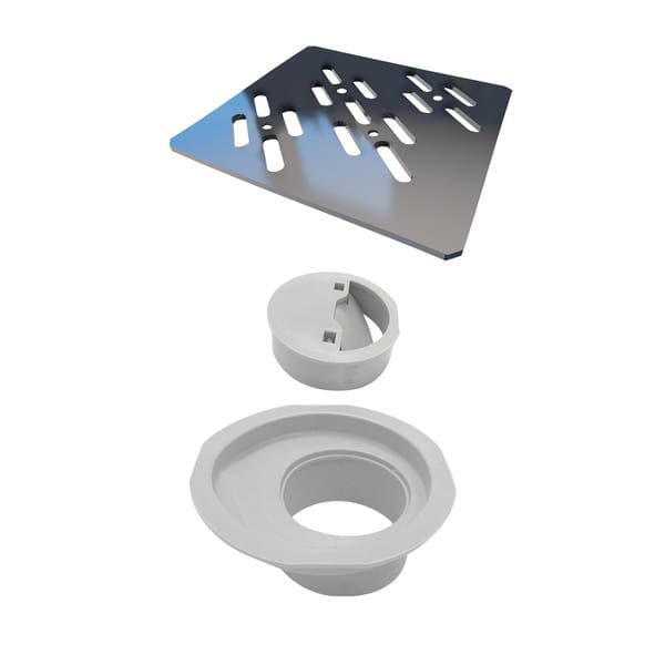Ralo Quadrado Inox 304 Pequeno Novii