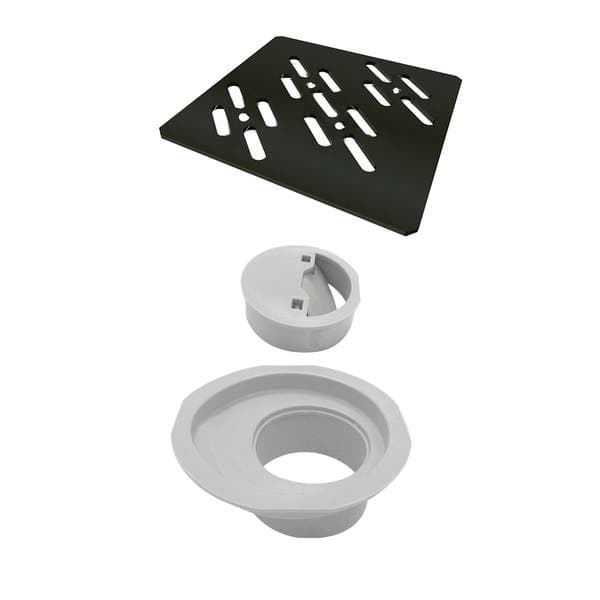Ralo Quadrado Inox 304 Pequeno Preto Fosco Novii