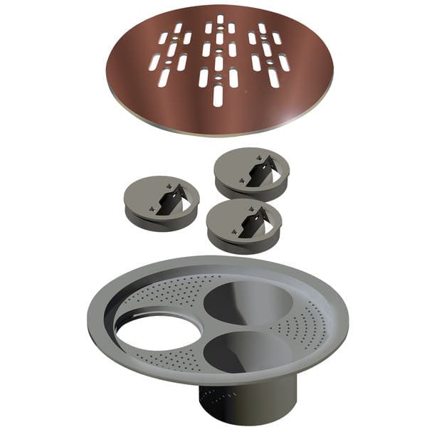 Ralo Redondo Inox 304 Grande Cobre Rose Novii