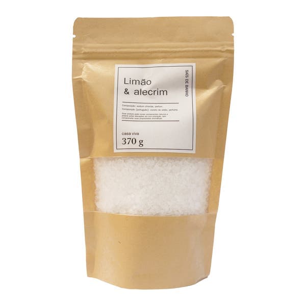 Sachê Sais de Banho 370ml Limão e Alecrim Casa Viva