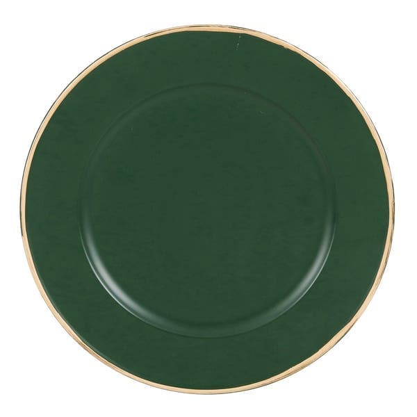 Sousplat para Mesa Plástico Verde 2x33x33cm Cromus