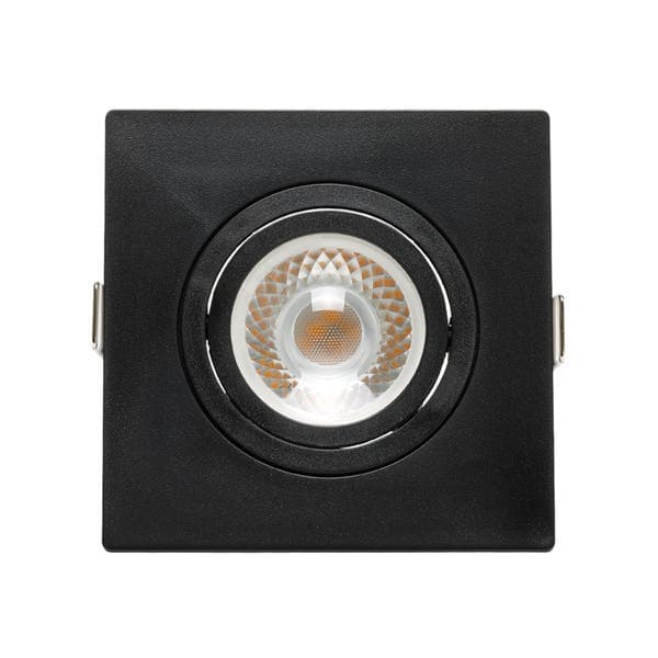 Spot de Embutir Quadrado Dicroica Preto Save Energy