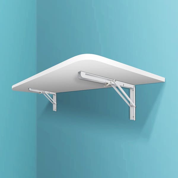 Suporte para Mesa Dobrável 30cm Aço Branco Bemfixa