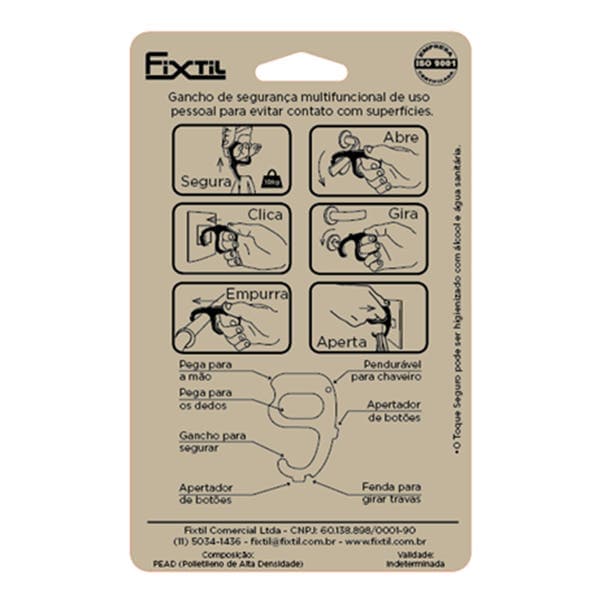 Toque Seguro Anti Contato 10,5cm Fixtil