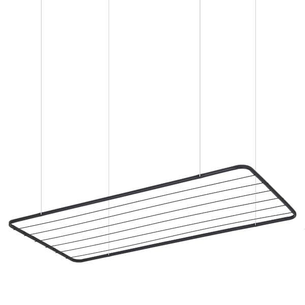 Varal de Teto Aço Preto 2x56x140cm Maxeb