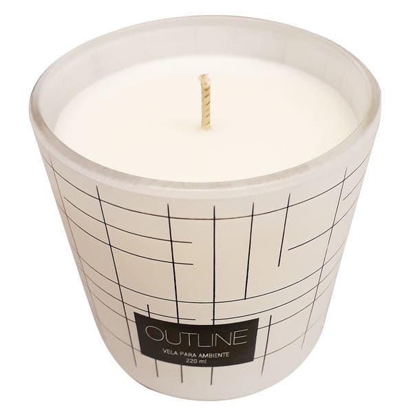 Vela Aromatizada Outline 2 Branco e Preto 180g