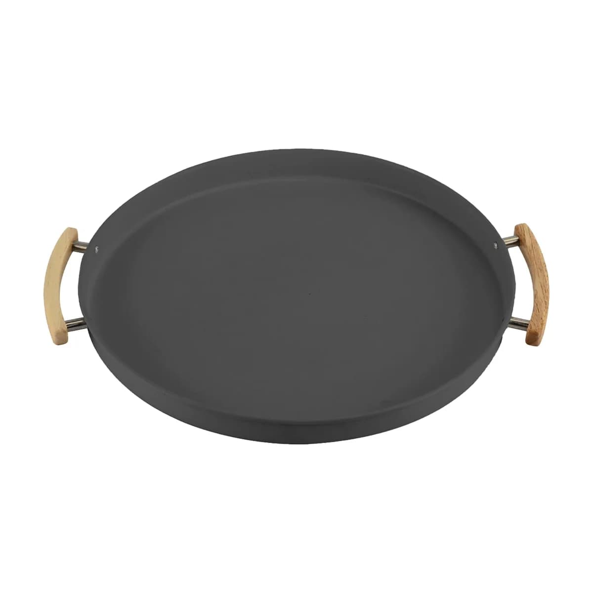 Bandeja com alças Ou 41,5x37x3cm Linha Sense — Chumbo