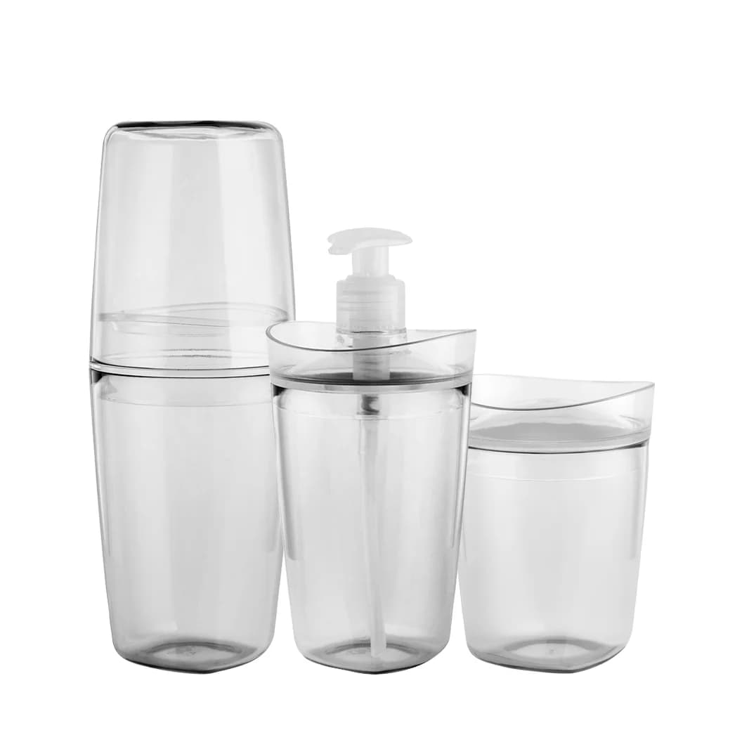 Kit Banheiro Completo Ou 3 Unidades Linha Tule — Natural