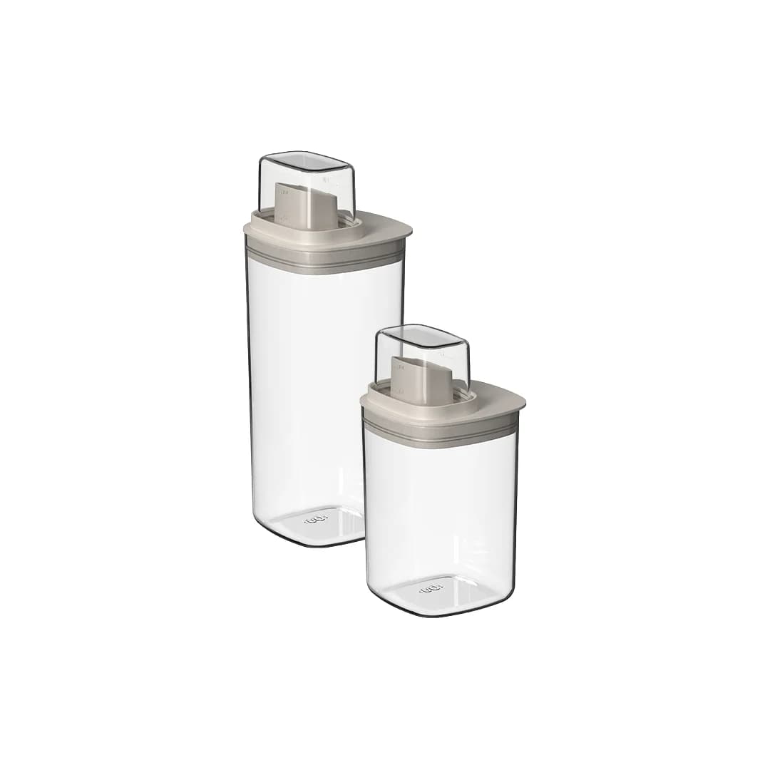Kit Dispenser Ou Quadrado 2 Peças Linha Flow — Bege