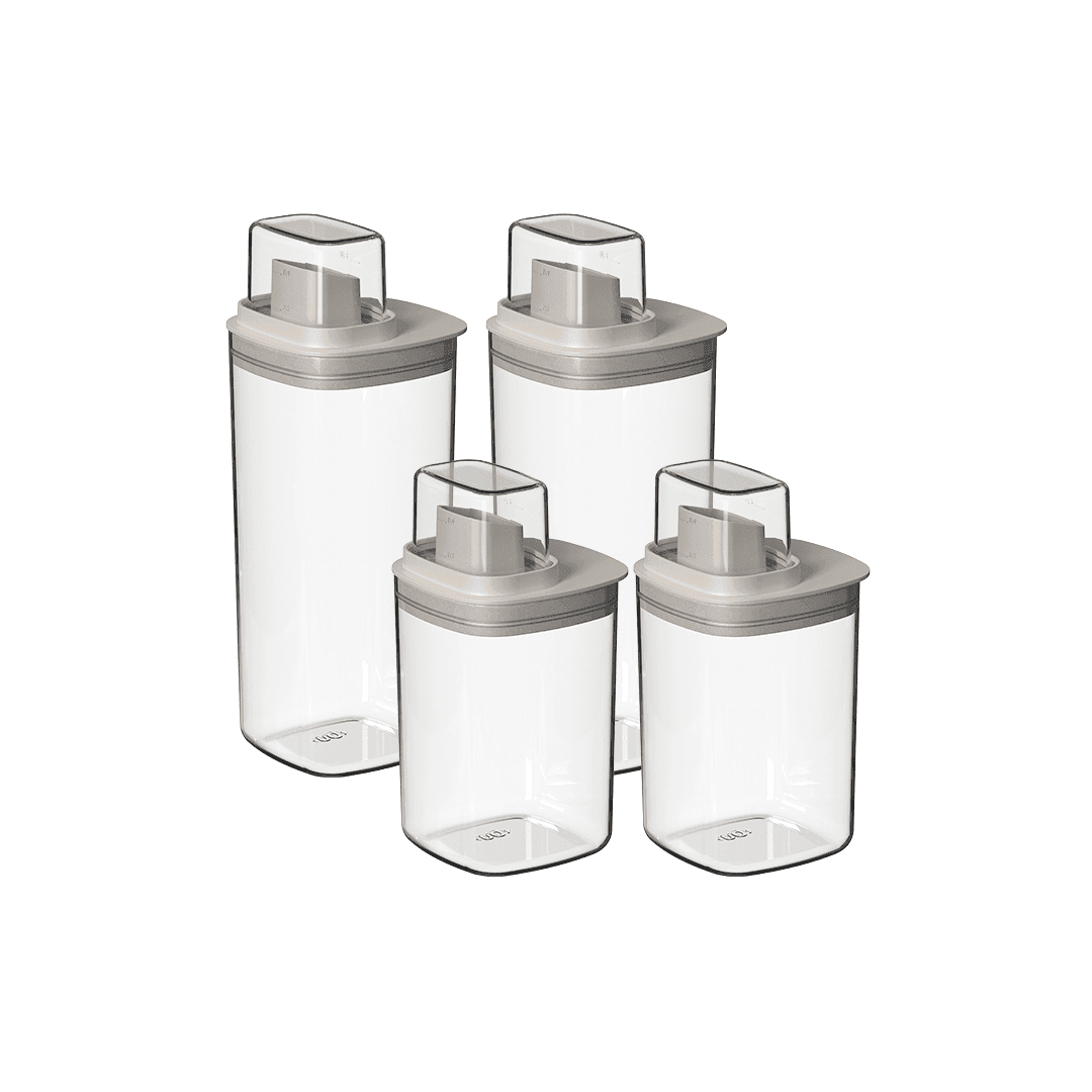 Kit Dispenser Ou Quadrado 4 Peças Linha Flow
