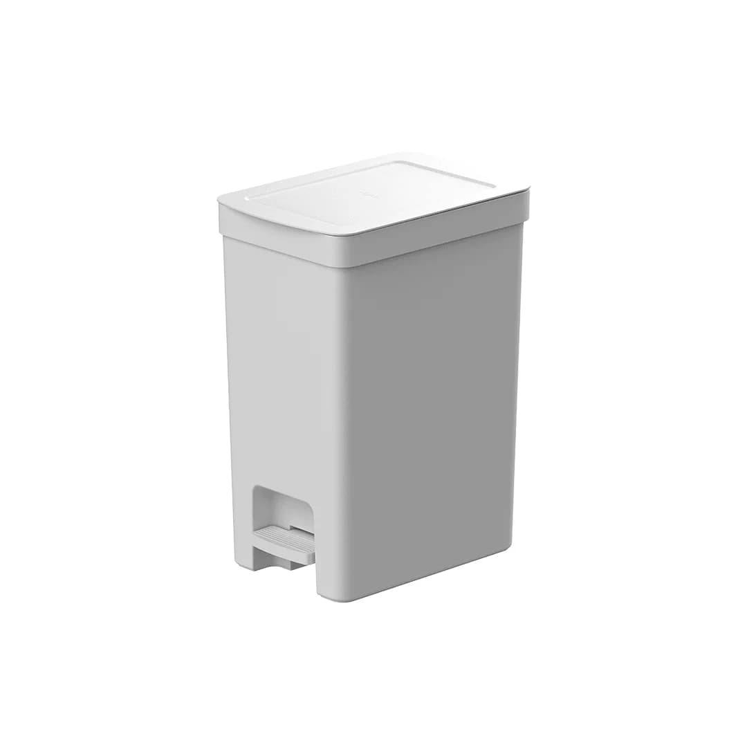 Lixeira 30 Litros Slim com Pedal Ou Linha Trium — Branco