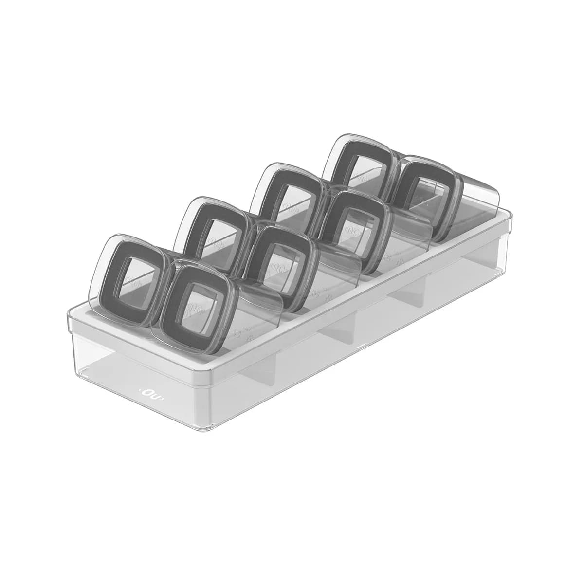 Porta Temperos Ou 9 Peças Linha Clear Gavetas — Branco