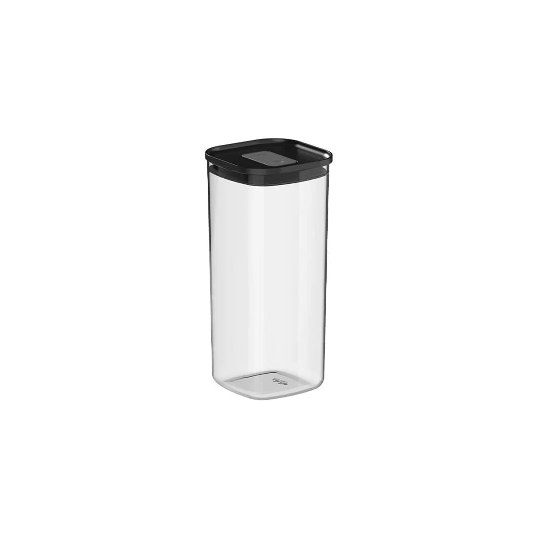 Pote Hermético Ou Quadrado 1,5L Linha Duo Lock — Preto