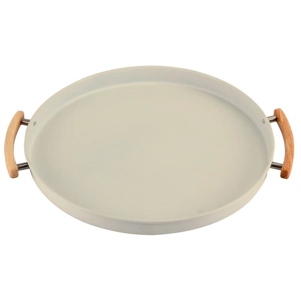 Bandeja com Alças Sense 41,5x37cm Bege - Ou