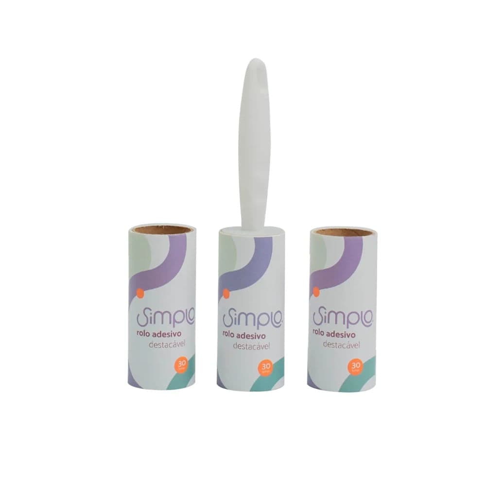 Conjunto Rolo Adesivo 3 Peças - Simplo