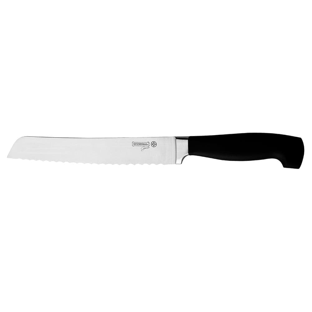 Faca para Pão Elegance 20cm Preta - Mundial