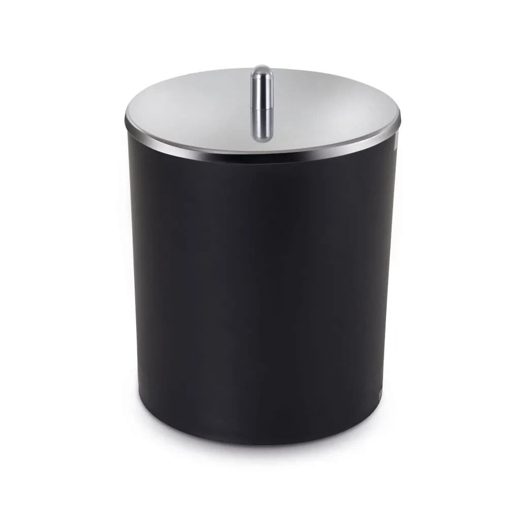 Lixeira com Tampa Inox Preta 5l - Arthi