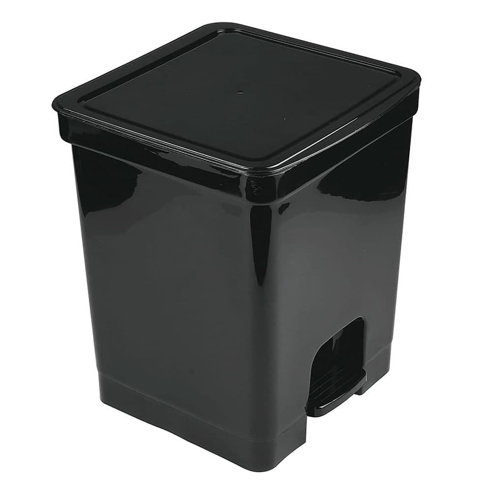 Lixeira Pedal Flat 14L Preta - Nitron
