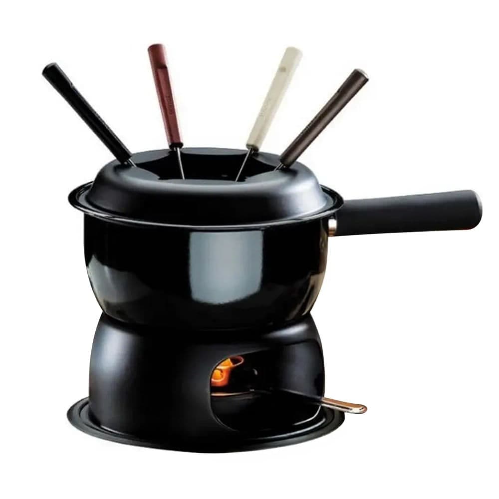 Panela de Fondue 11 Peças Preto - Brinox