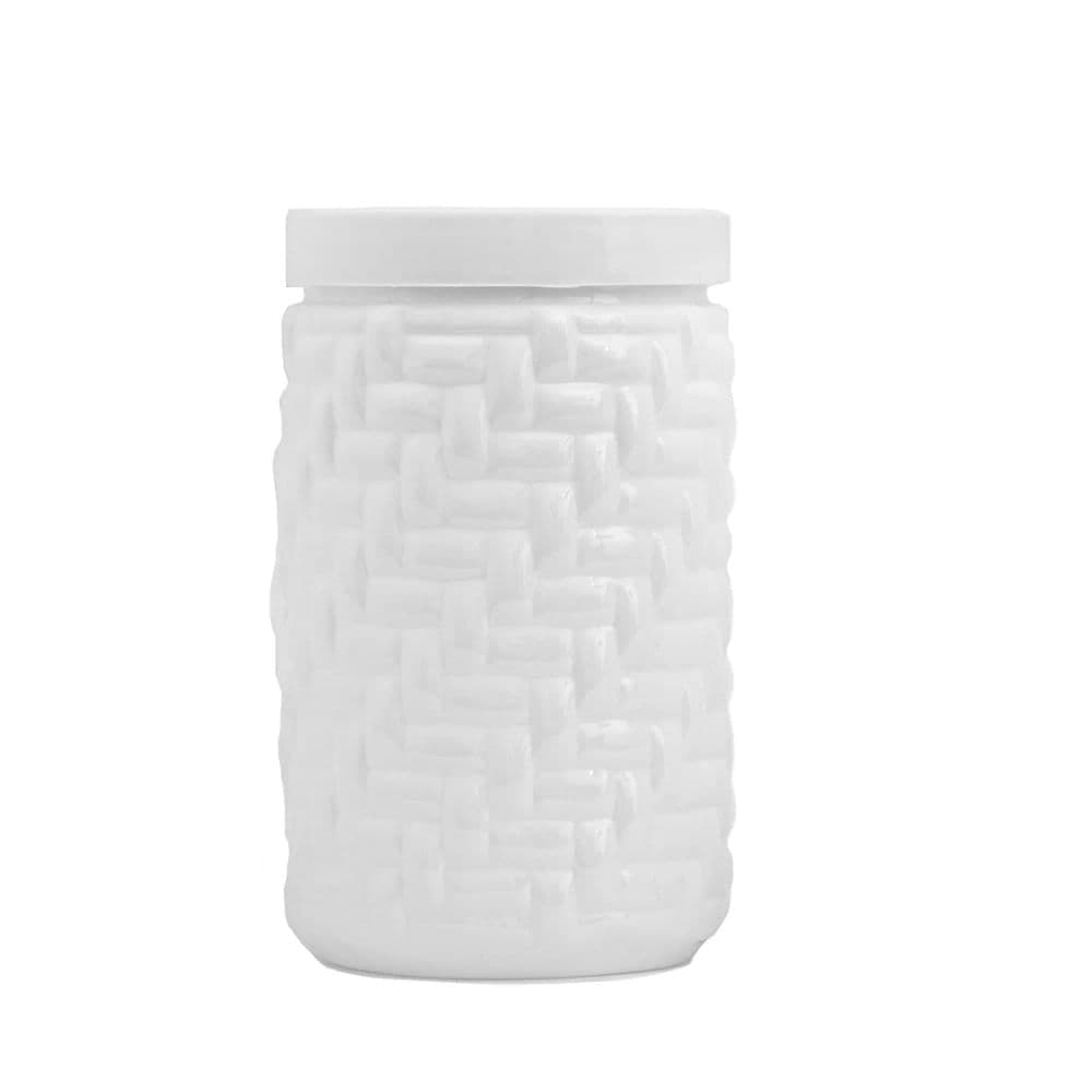 Pote com Tampa Mosaico 1,5l Branco - Bl Ud