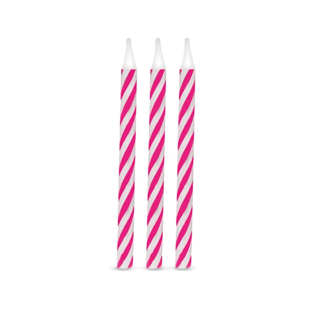 Vela Palitinho Espiral Pink - Silver Plastic