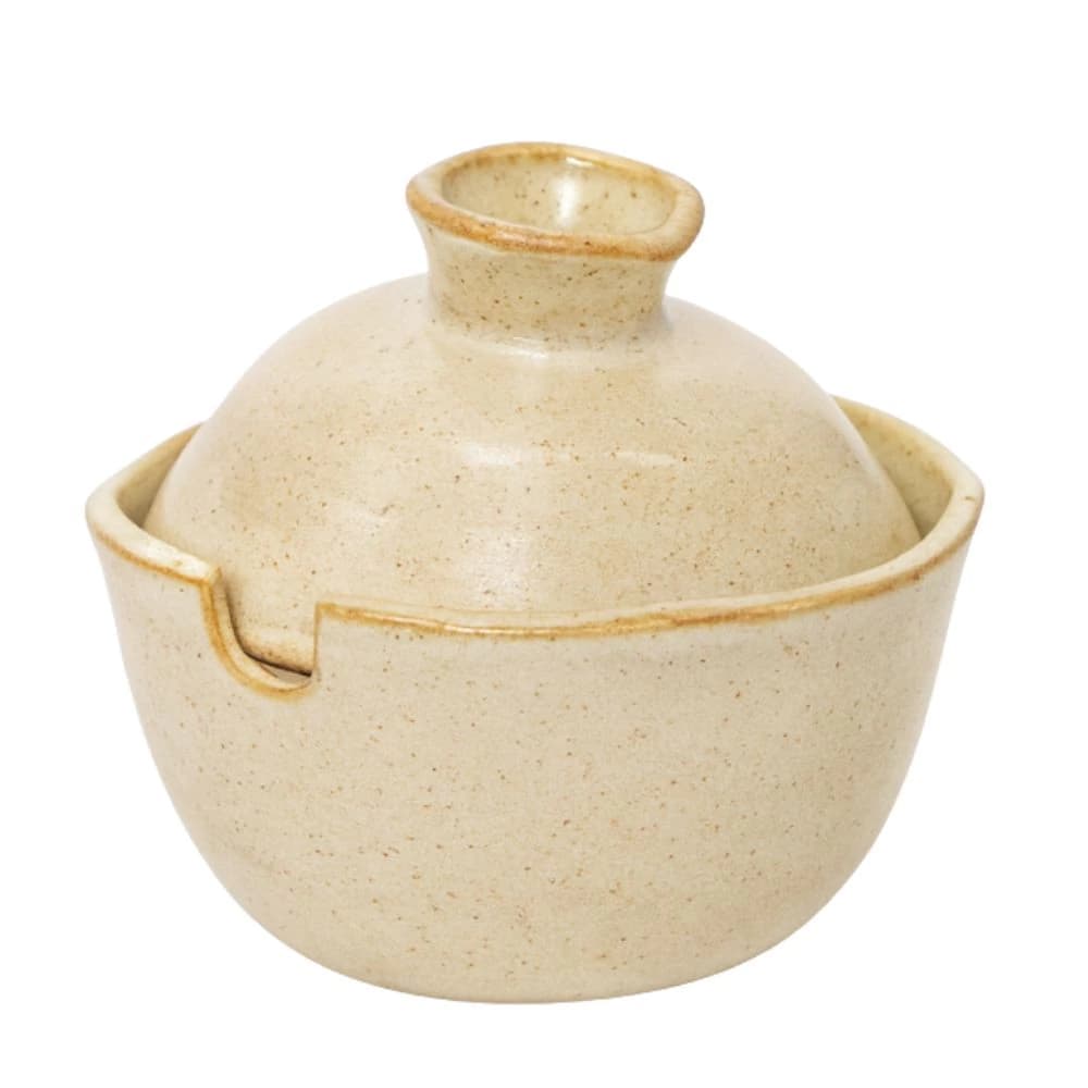 Açucareiro de Cerâmica Off White 11cm