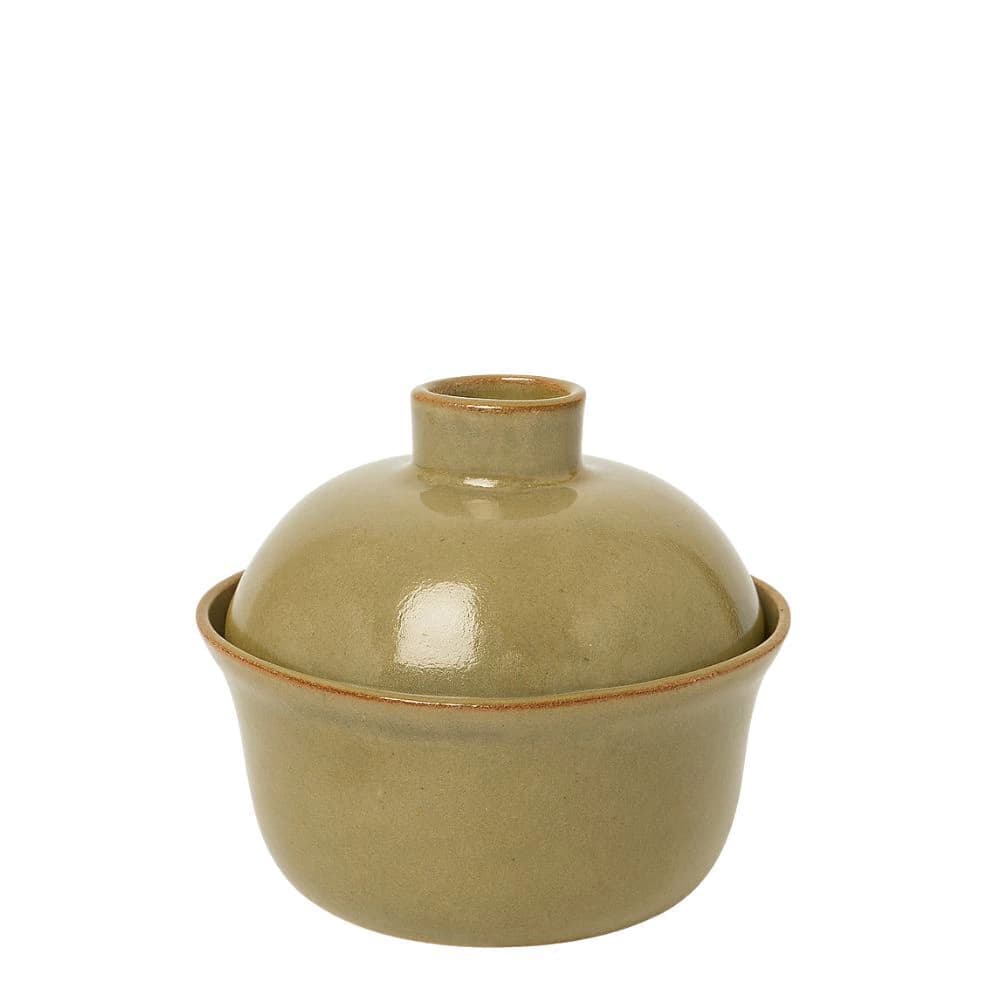 Açucareiro de Cerâmica Verde Oliva 11cm
