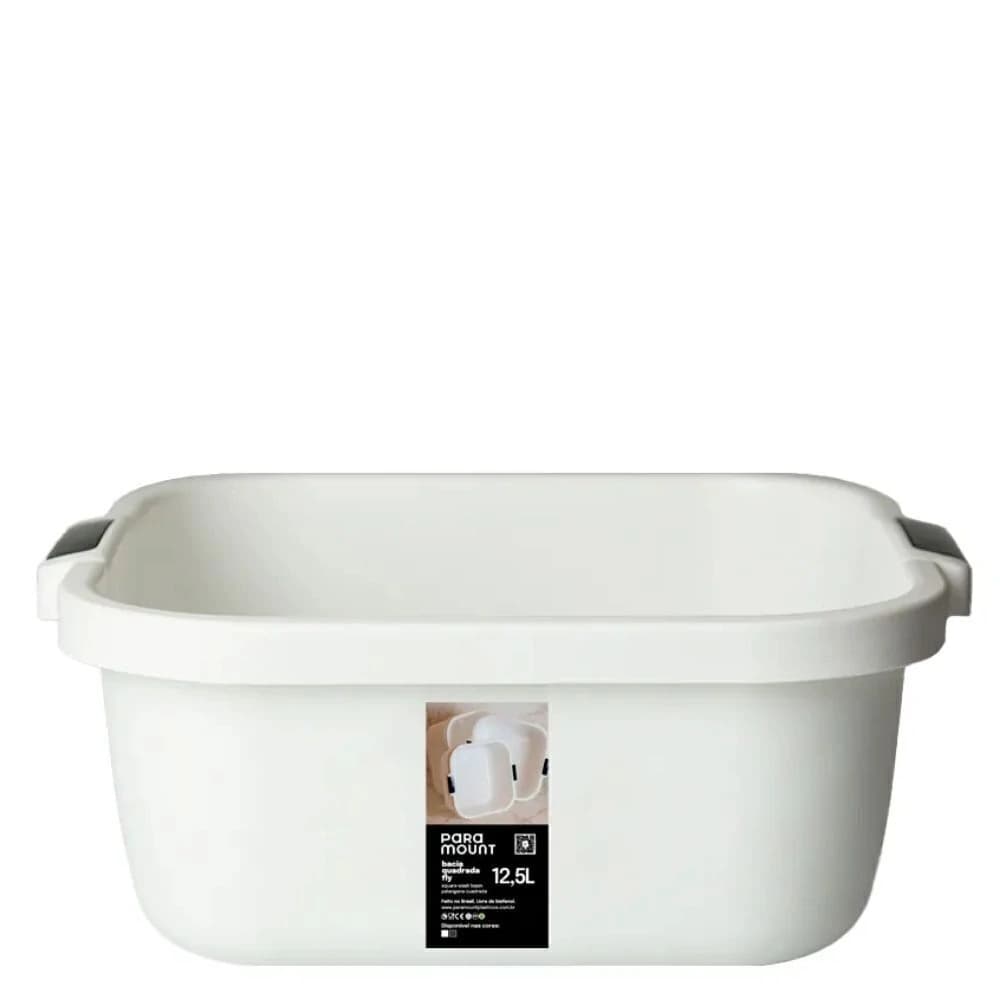 Bacia Branca Quadrada 12,5l