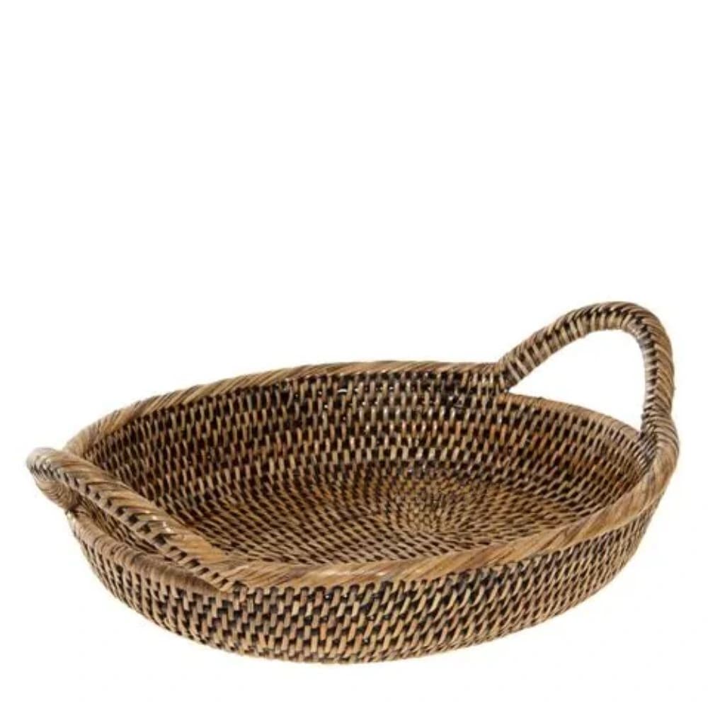 Bandeja de Rattan Oval 36x26x12cm