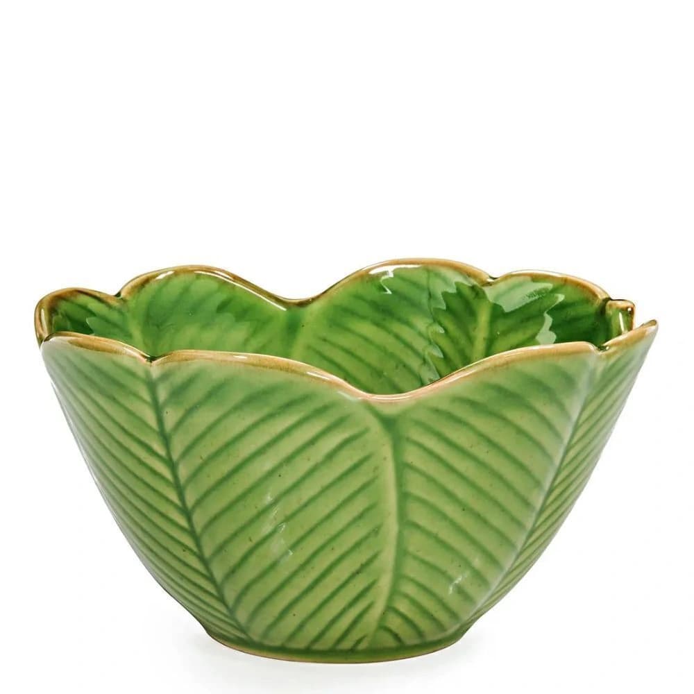 Bowl de Cerâmica Tropical Leaf 13x7cm