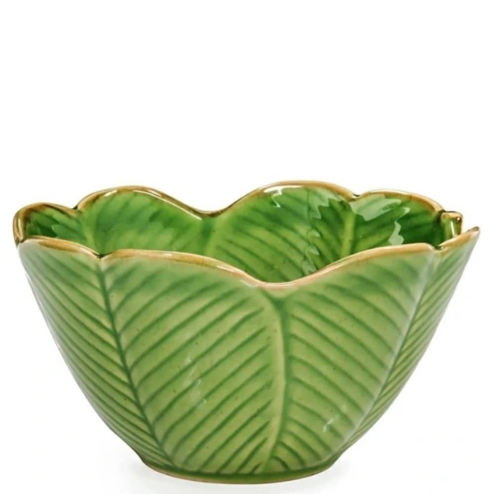 Bowl de Cerâmica Tropical Leaf 16x9cm