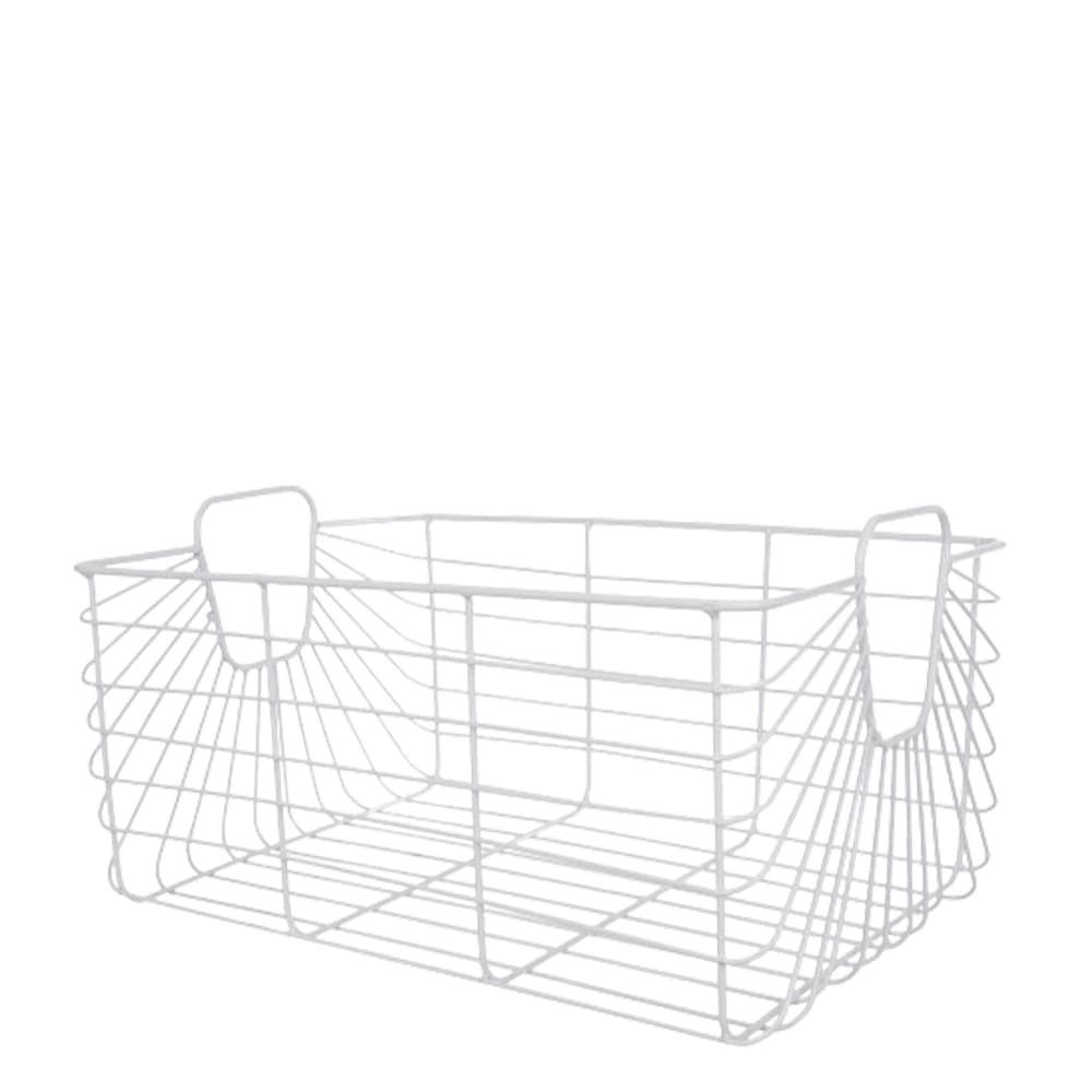 Cesta Organizadora de Metal Branca 40x29x21cm