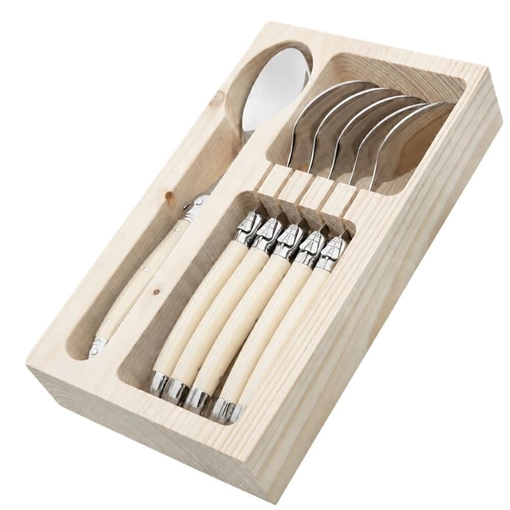 Colher de Aço Inox Laguiole Cinza 22cm 6pçs