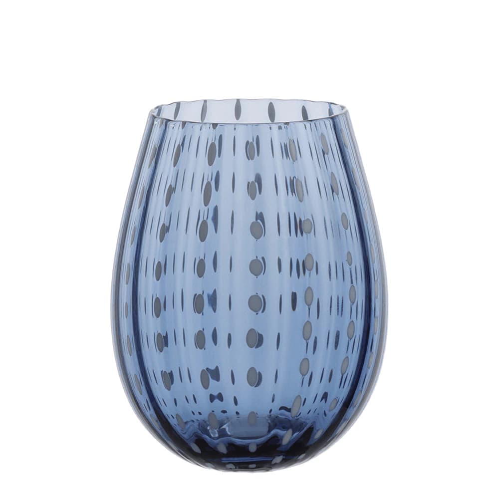 Conjunto de Copos de Vidro Bubble Azul 500ml 6pçs
