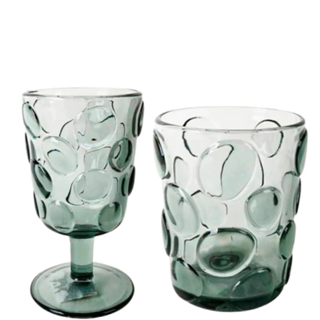 Conjunto de Copos e Taças de Vidro Bubble 12pçs