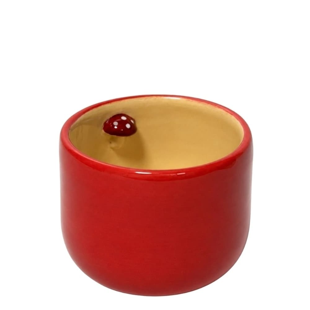 Copo de Cerâmica de Café Cogumelo Vermelho