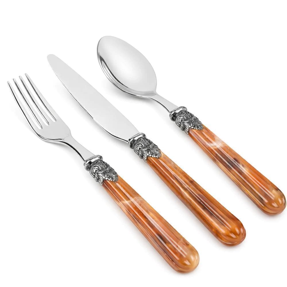 Faqueiro de Aço Inox Eme Versailles Caramel 18pçs