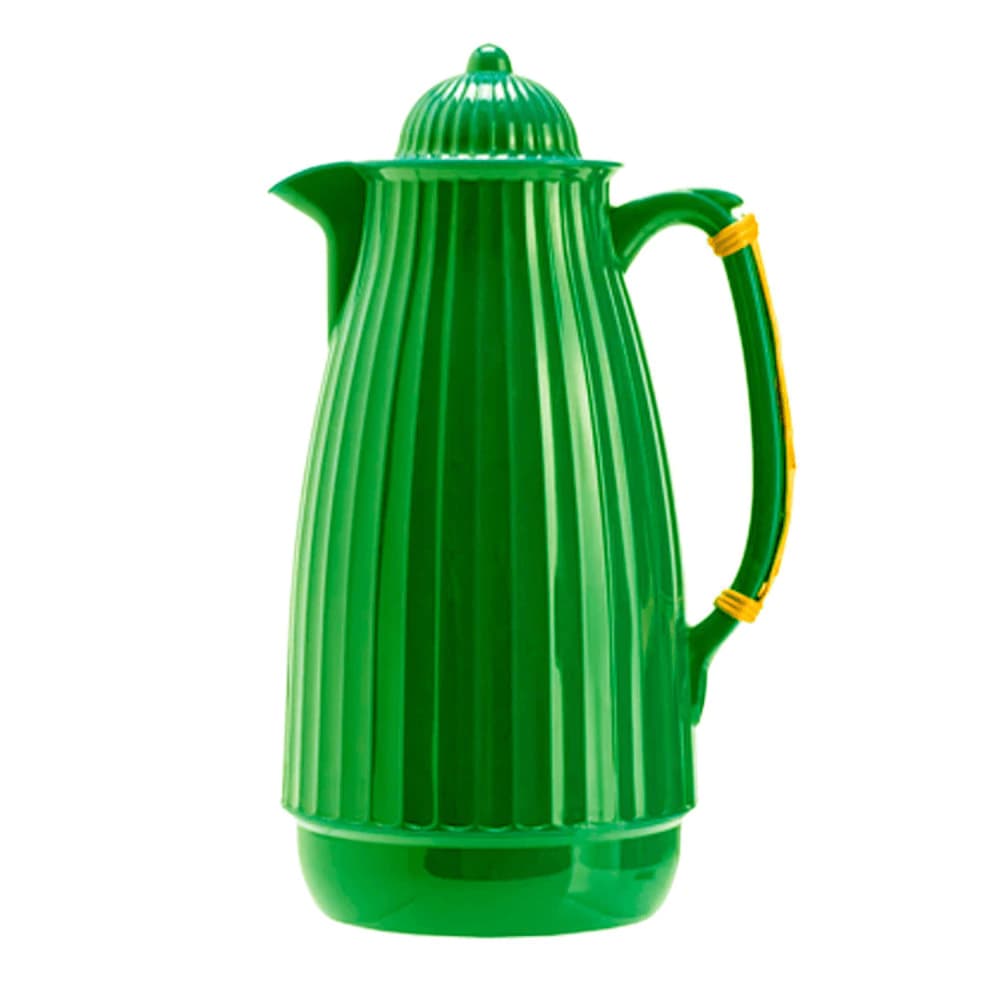 Garrafa Térmica com Cabo de Bambu Verde Escuro 1l