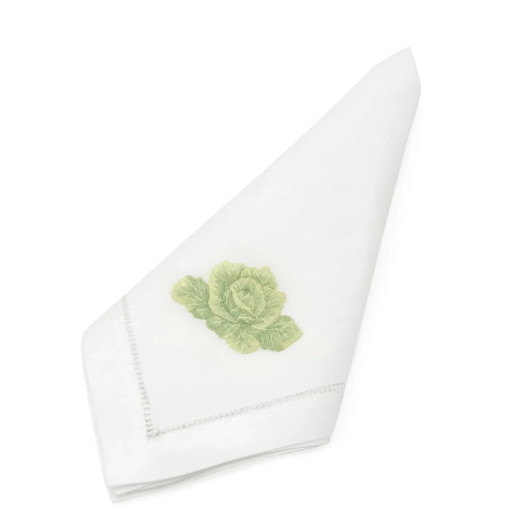 Guardanapo de Algodão Bordado Cabbage 40cm