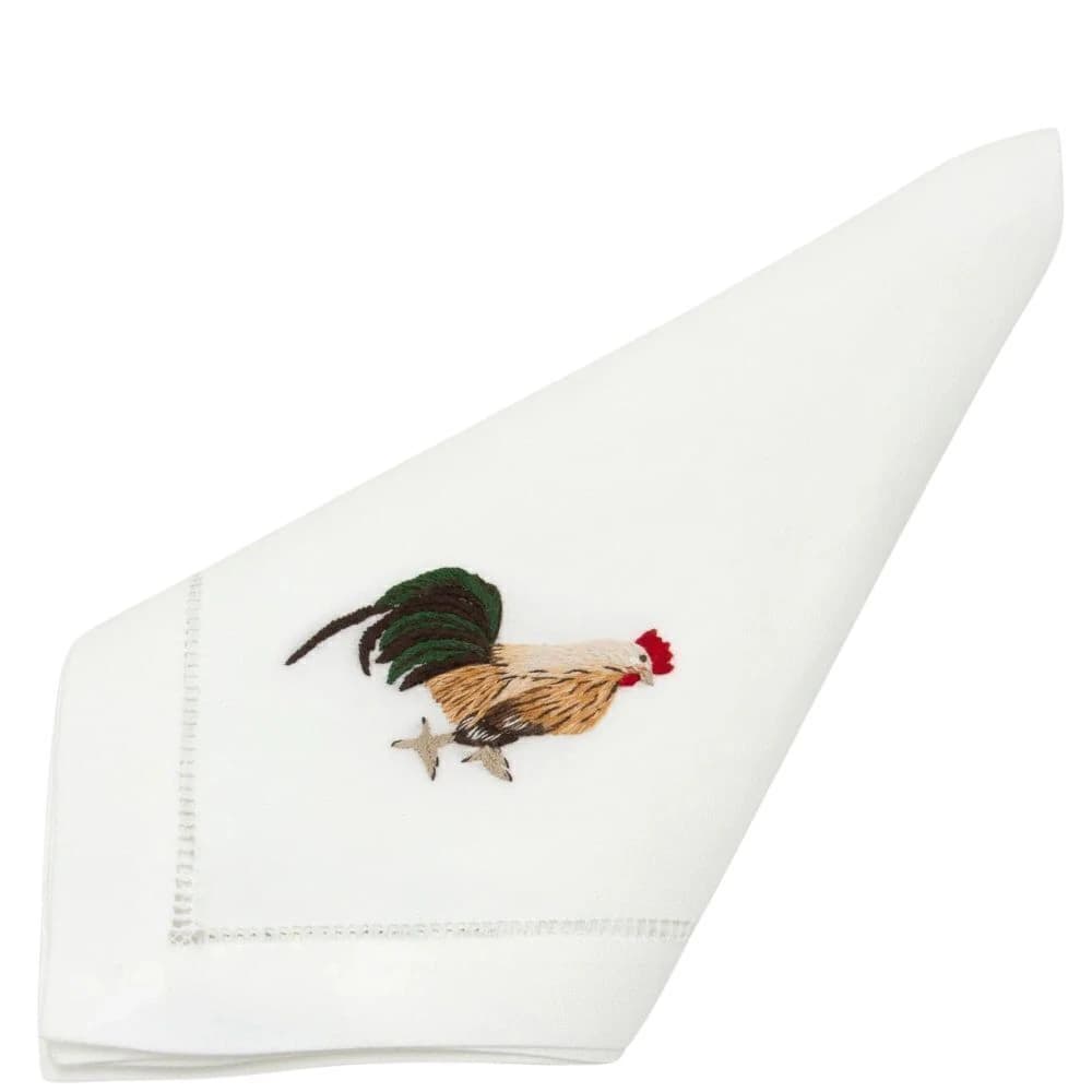 Guardanapo de Algodão Bordado Galo Gaston 40cm