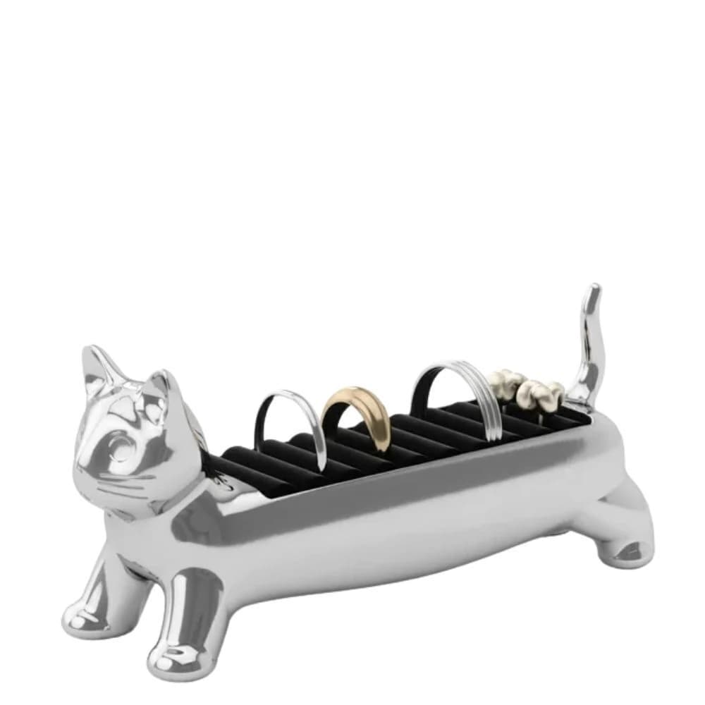 Porta Anéis de Gatinho Umbra Dourado 12x6cm