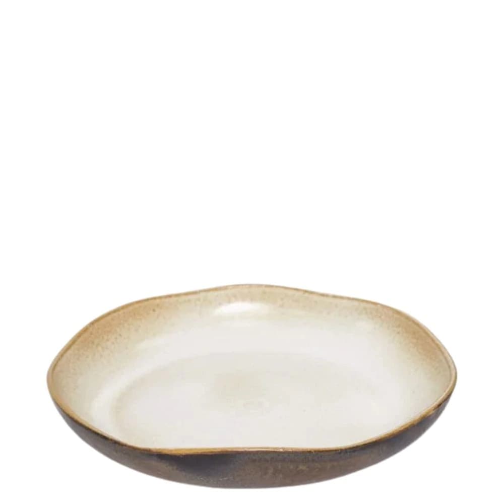 Prato Fundo de Cerâmica Off White 20cm