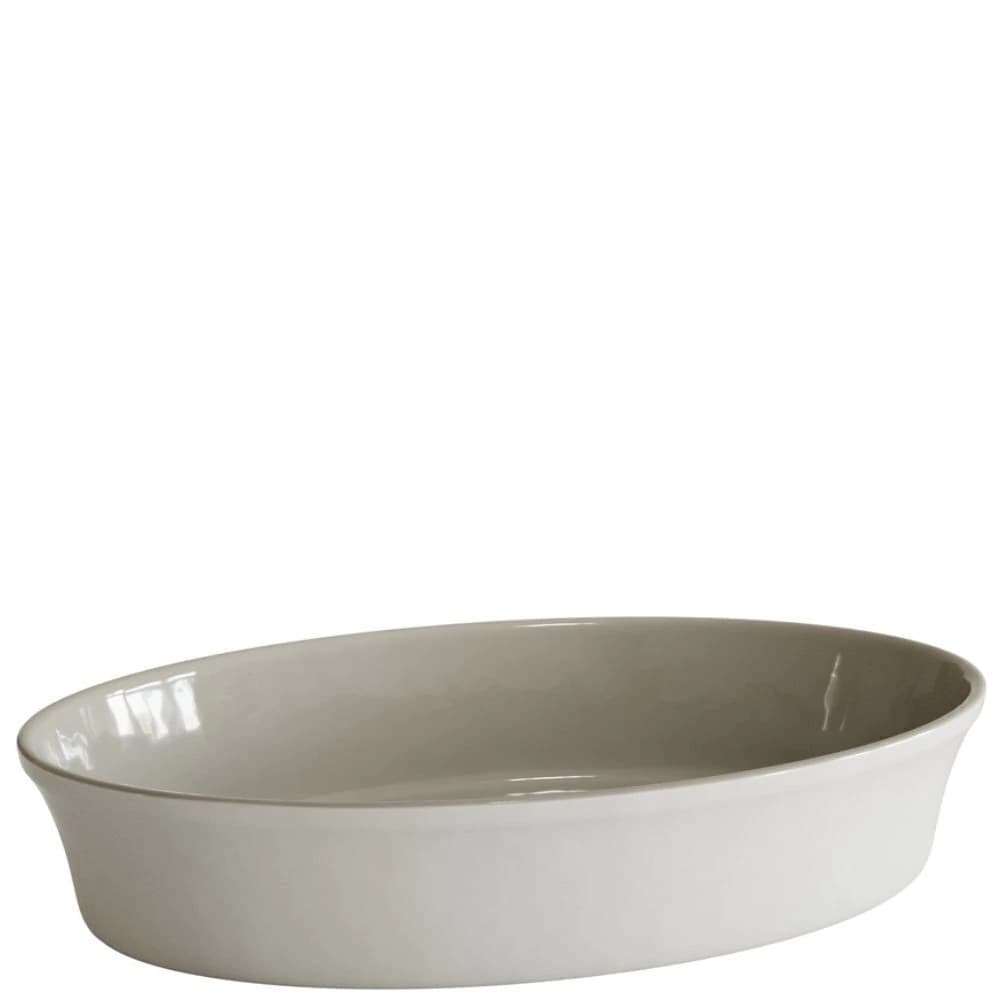 Travessa de Cerâmica Oval Jomafe Creme 31x21cm