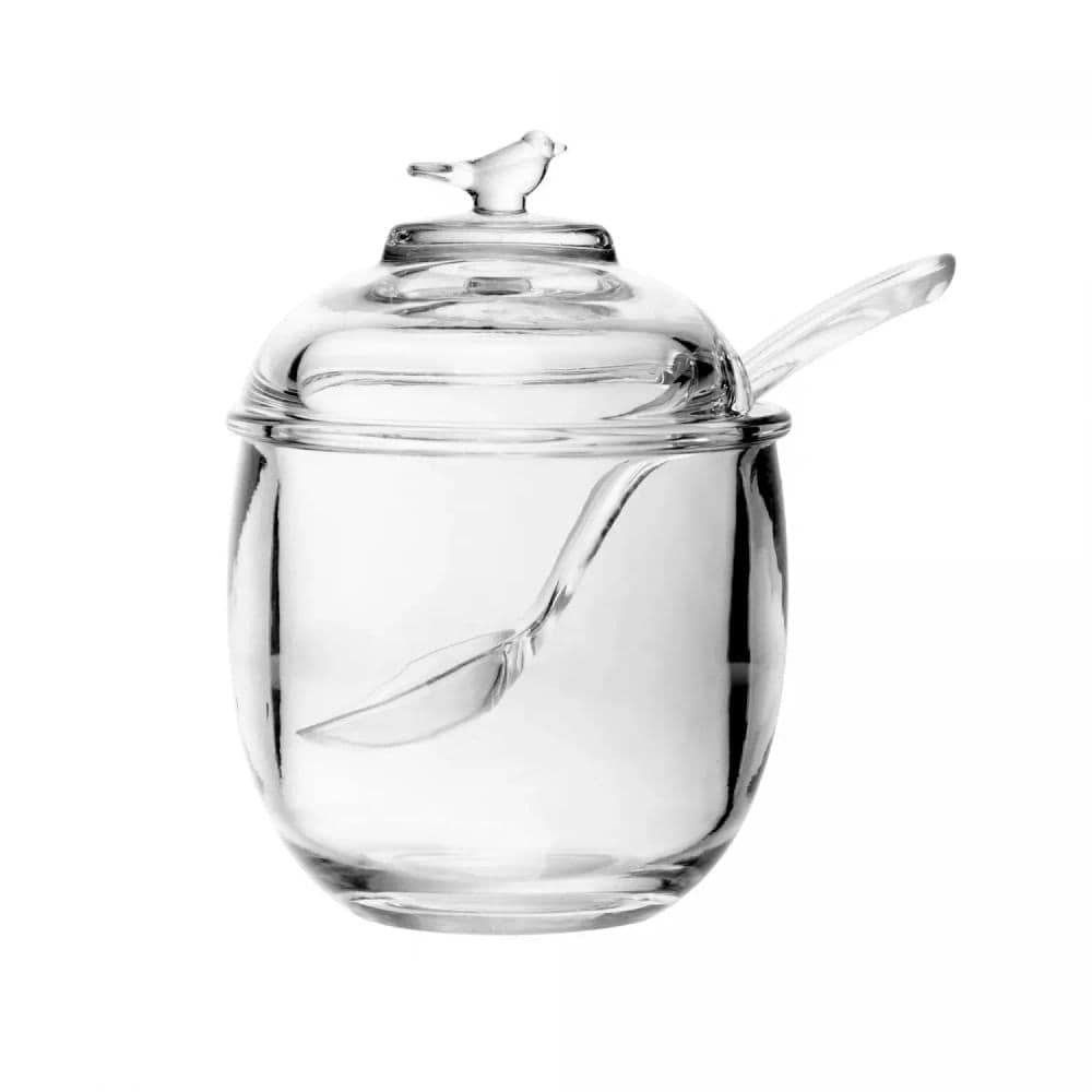 Açucareiro de Cristal com Colher 150mL Pássaro - Wolff