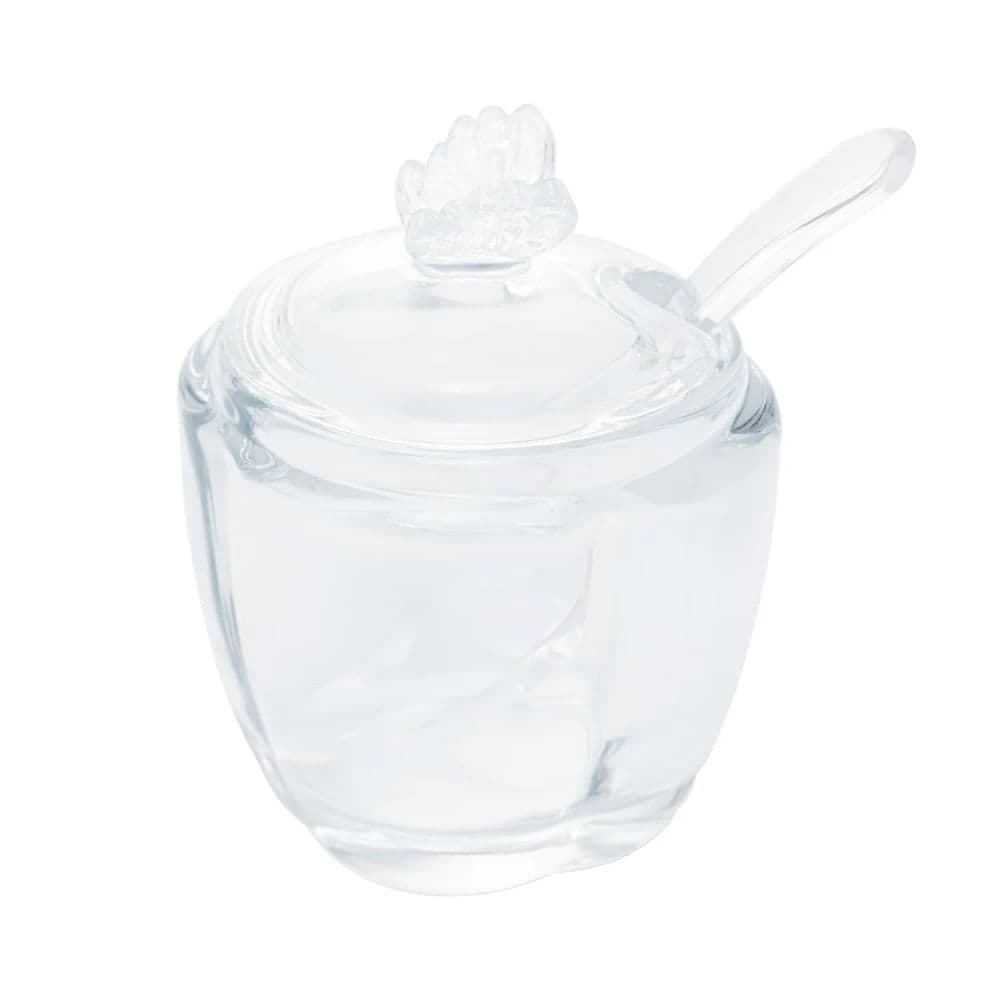 Açucareiro de Vidro com Colher Butterfly 8,5cm - Wolff