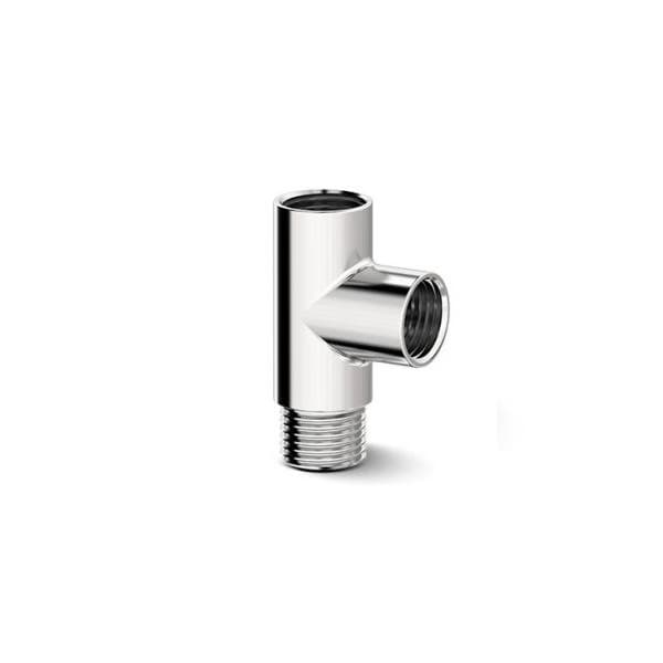 Adaptador "T" de Latão Cromado Fem x Fem 1/2"x Mach 1/2" Censi