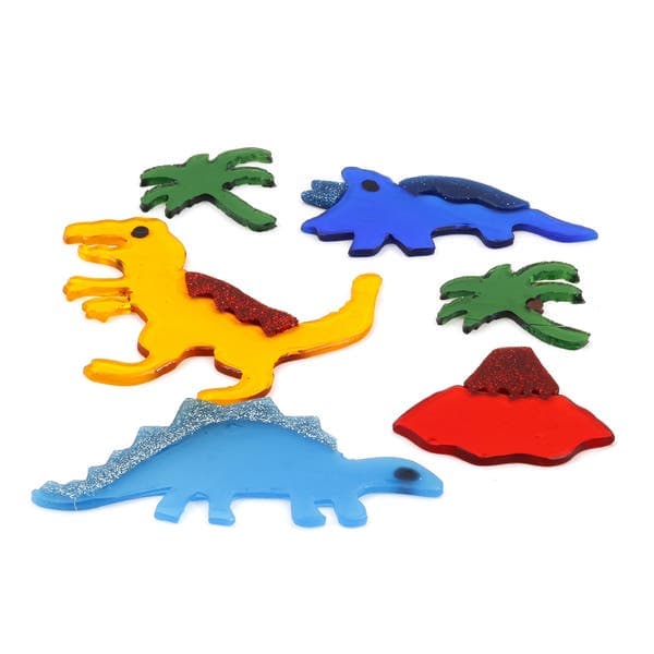 Adesivo de Banho Infantil Gel Dinossauros Multicolorido Imangel