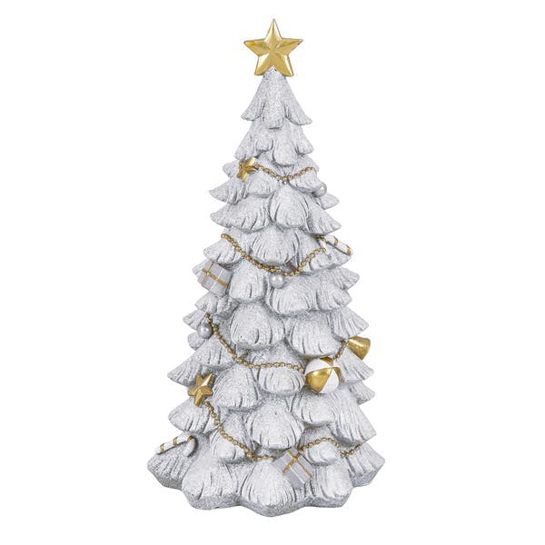 Adorno Árvore de Natal Estrela com Luz LED Branco 23x12cm Cromus