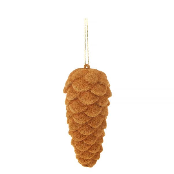 Adorno De Natal Plástico e Tecido Marrom Cromus 13x5,5cm